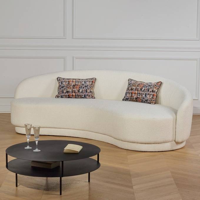 Canapé MILLA blanc cassé 4 places