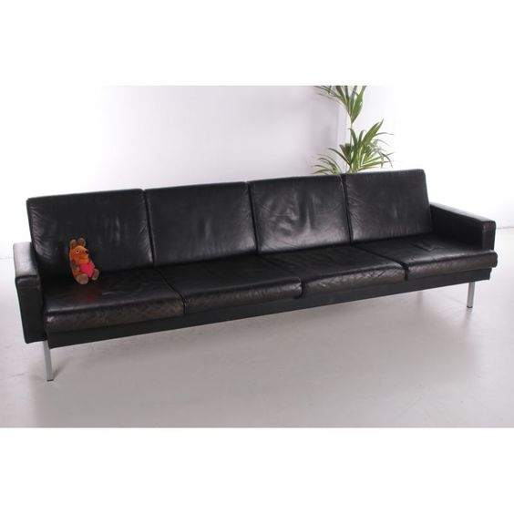 Canapé néerlandais vintage BZ55 en cuir